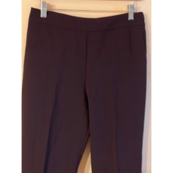 Ann Taylor Curvy Fit High Rise Ankle Pants Slim Leg Polyester/Spandex Plum 6P - Picture 7 of 16